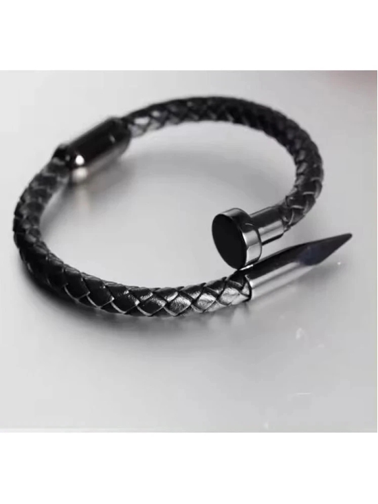 FASHION FRILL Black Bracelet ( Pack of 1 ) - None