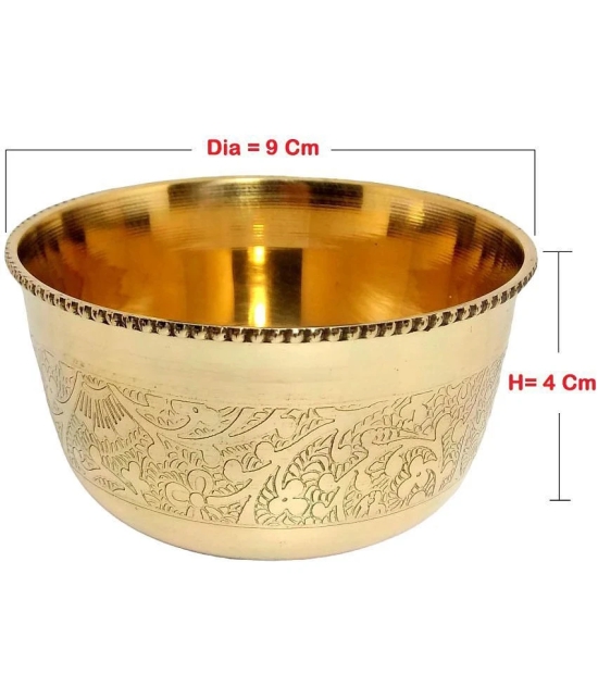 A & H ENTERPRISES Veg Sabzi Bowl/Katori 3.5  Brass Cereal Bowl 200 mL ( Set of 1 ) - Brass