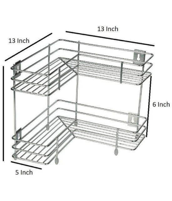 Home Lane Silver Stainless Steel Storage Racks ( Pack of 1 ) - Silver