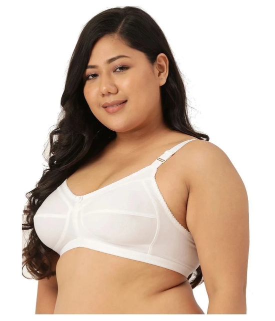 Leading Lady Cotton T-Shirt Bra - White Single - 40D