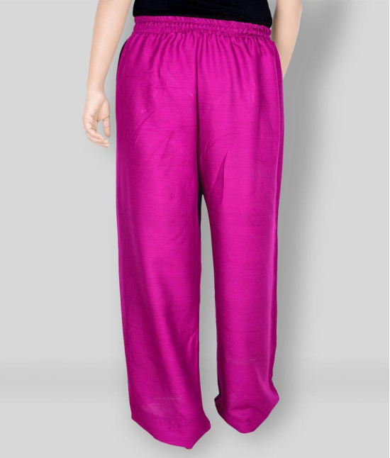 Sttoffa - Pink Rayon Wide leg Womens Palazzos ( Pack of 1 ) - 38