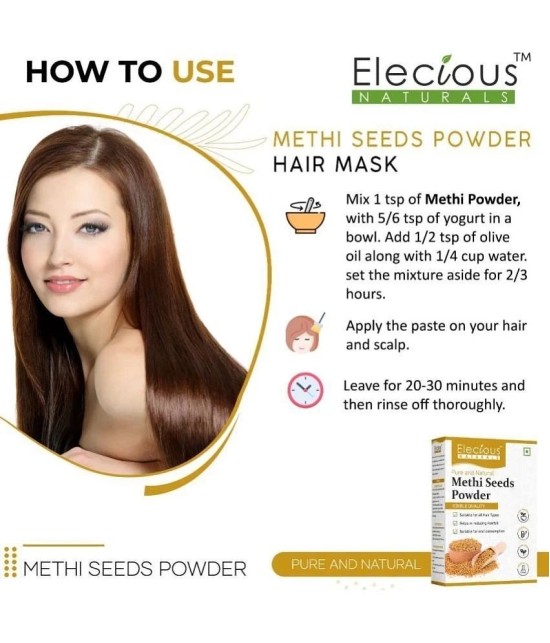 Elecious Methi Seed Powder For Hair Growth - (200 g) | Fenugreek Powder