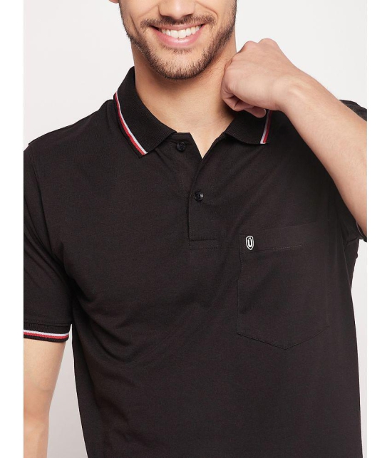 UNIBERRY - Black Cotton Blend Regular Fit Mens Polo T Shirt ( Pack of 1 ) - None