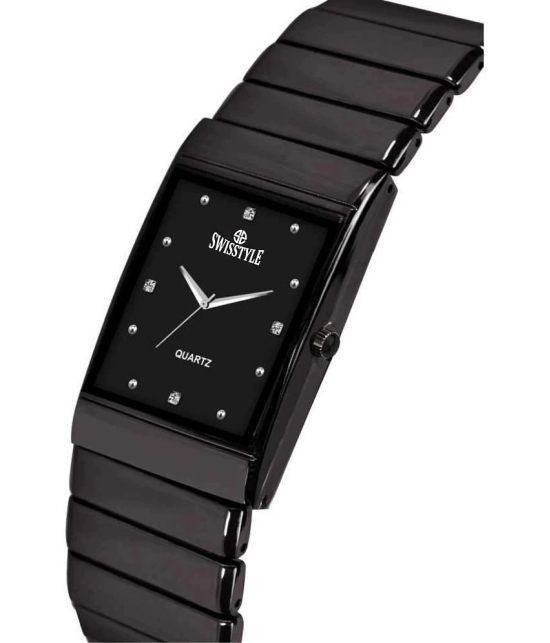 Swisstyle Black Stainless Steel Analog Mens Watch