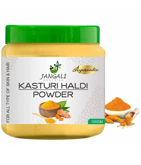 PURE Jangali ORGANICS Wild Turmeric Face Pack Powder / Kasturi Manjal / Haldi 100GM