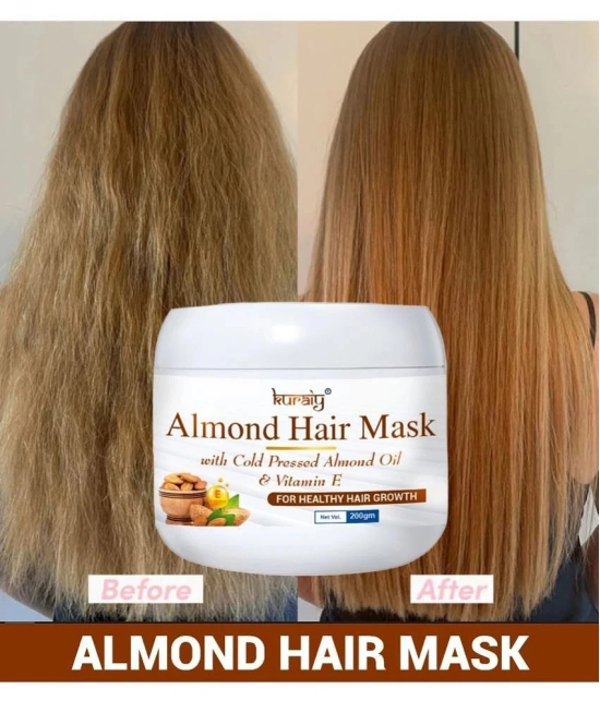 KURAIY Almond Hair Mask With Almond Oil & Vitamin E For Healthy Hair Growth 200g