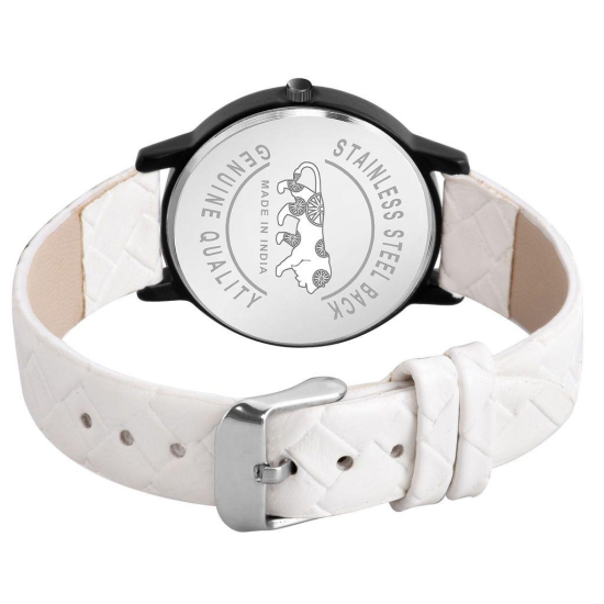 Loretta MT-507 White Leather Belt Slim Dial Women & Girls Watch