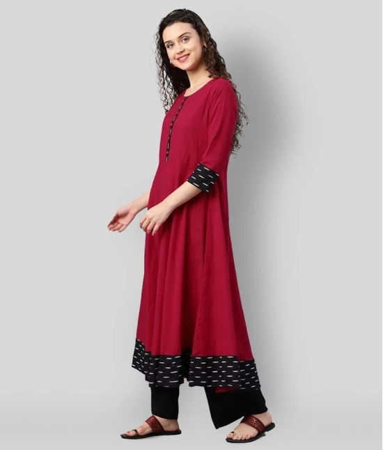 Yash Gallery - Multicolor Cotton Blend Womens Flared Kurti ( Pack of 1 ) - XL