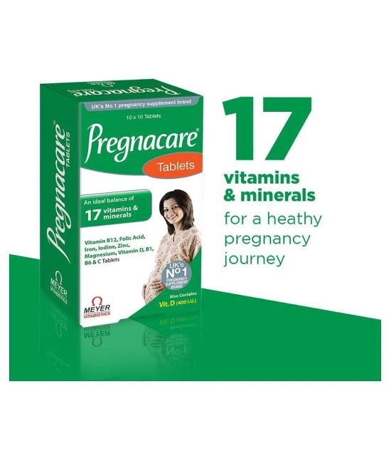 Pregnacare - Pregnancy Supplement (19 Vitamins and Minerals) - 100 Tablets