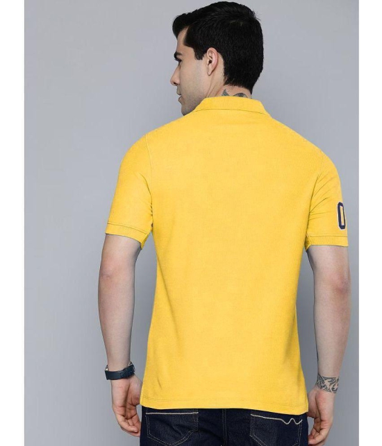 ADORATE - Mustard Cotton Blend Regular Fit Men's Polo T Shirt ( Pack of 1 ) - None