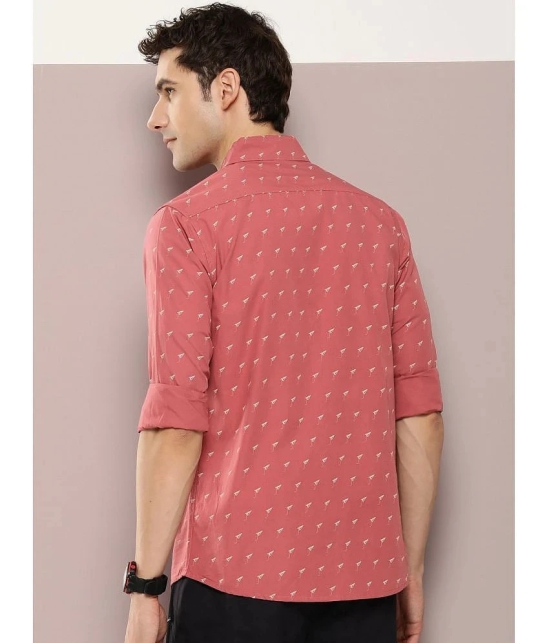 Dillinger 100% Cotton Regular Fit Printed Full Sleeves Mens Casual Shirt - Pink ( Pack of 1 ) - None