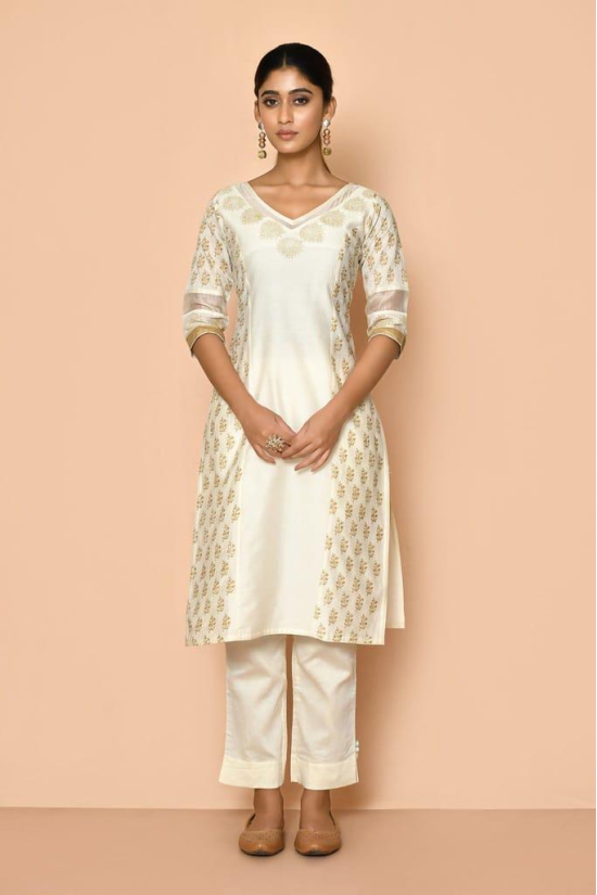 Ayoola pearl handloom Maheshwari silk kurta set