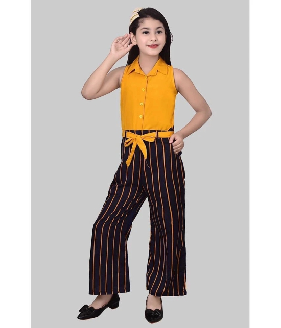 Arshia Fashions - Yellow Cotton Blend Girls Jumpsuit ( Pack of 1 ) - None