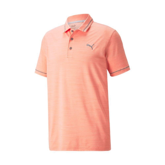 Puma Men's Cloudspun Monarch Polo Tshirt-ORANGE / S