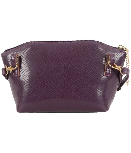 Baggit Purple Faux Leather Sling Bag - Purple