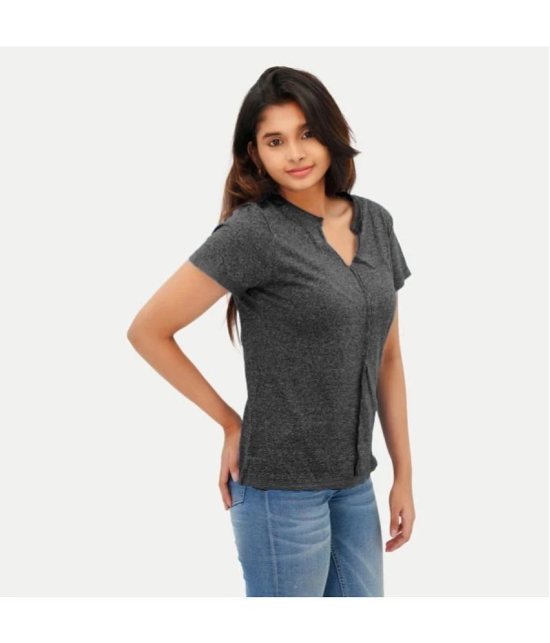 Radprix Black Cotton Blend Regular Fit Womens T-Shirt ( Pack of 1 ) - None