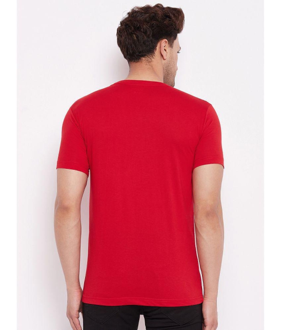 Lycos - Cotton Blend Regular Fit Red Men's T-Shirt ( Pack of 2 ) - None