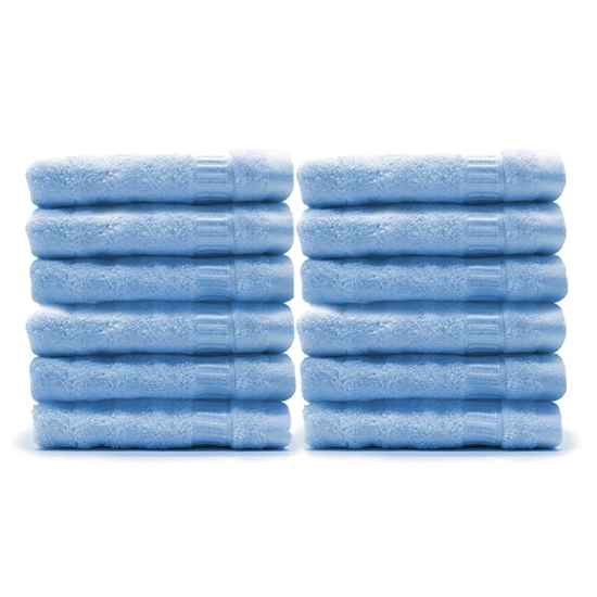 Mush Bamboo Face Towel  Ultra Soft Absorbent  Quick Dry Towel for Facewash Gym Travel Yoga. Recommended for Acne Prone Skincare 12 Sky Blue-Mush Bamboo Face Towel | Ultra Soft, Absorbent & Quick