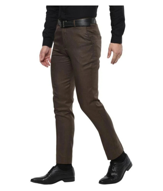 Inspire Clothing Inspiration - Brown Polycotton Slim - Fit Mens Formal Pants ( Pack of 1 ) - None