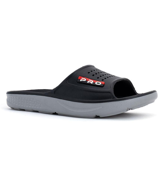 KHADIM - Black Rubber Slide Flip flop - None