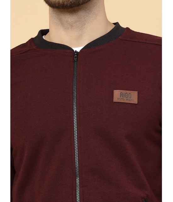 Rigo Fleece Men''s Casual Jacket - Wine ( Pack of 1 ) - None