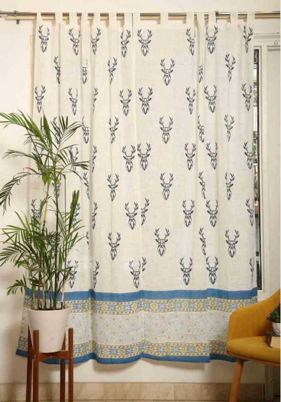 Muscari Hand Block Print Curtain-7.5 ft