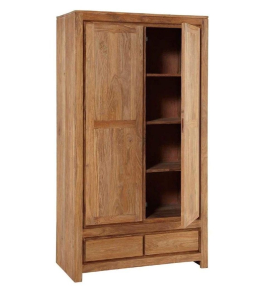 WOOD FURNITURE Sheesham Solid Wood Cubex Storage Wardrobe