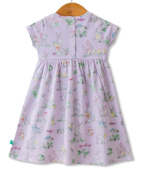 Juscubs Lavender Cotton Baby Girl Frock ( Pack of 1 ) - None