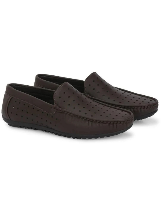 Leeport Brown Mens Slip on - 10