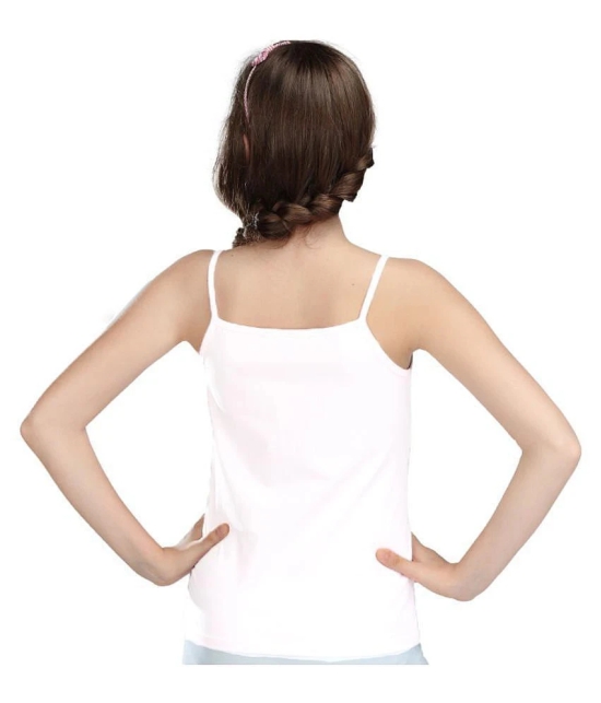 HAP Lovly white Camisole for Girls/inners for girls/spaghetti top/pack of 5 - None