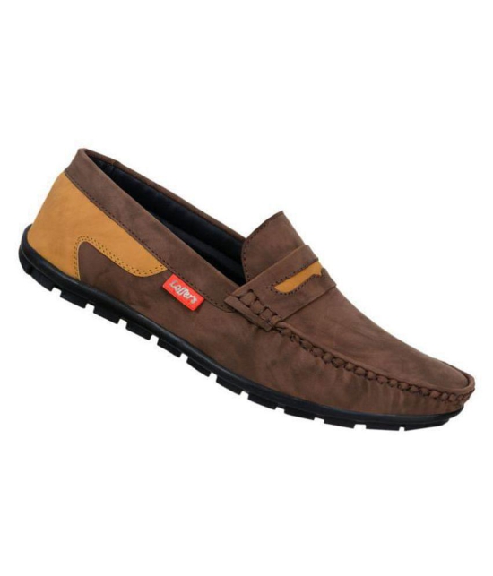 SHOES KINGDOM Brown Loafers - 9