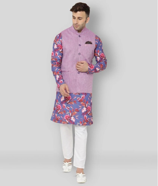 Hangup - White Cotton Blend Regular Fit Mens Kurta Pyjama Set ( Pack of 1 ) - None