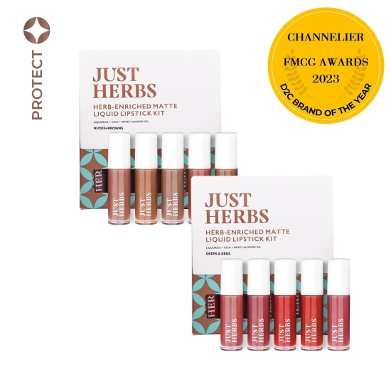 Herb-enriched Matte Liquid Lipstick Combo : Pack of 5*2