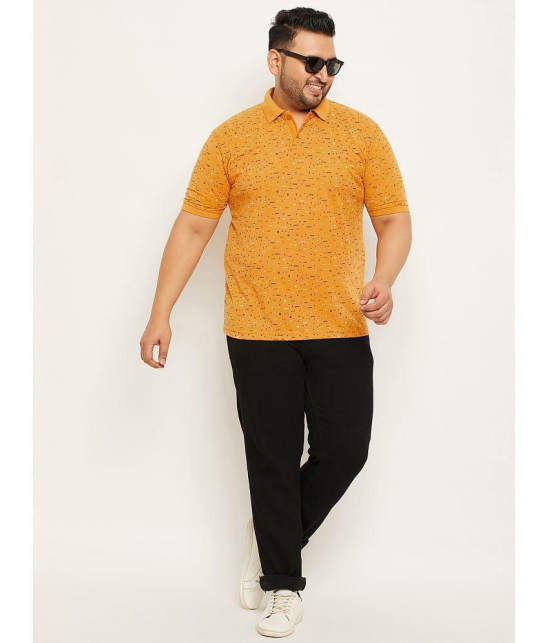 MXN - Mustard Cotton Blend Regular Fit Mens Polo T Shirt ( Pack of 1 ) - None