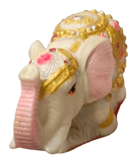 Decorative Elephant Statue Hand-Painted Elephant Figurine | Home Decor |Lucky Elephant Statue- 1 Piece