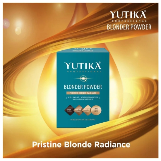 Yuthika Professional Blonder Powder for Hair 60gm Multi Techniques Hair Lightning Powder, Pristine Blonde Radiance