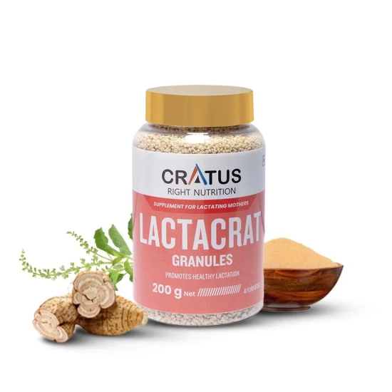 Lactacrat Granules - Natural Lactation Therapy For New Mothers | Contains The Goodness Of Natural Ingredients Including Tulsi, Pipali & Jiwanti | Promotes Healthy Production Of Breast Milk (Pack 