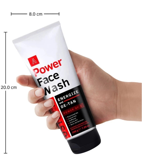 Ustraa Power Face Wash Energize and De-Tan - 200g & Night Cream - 50g