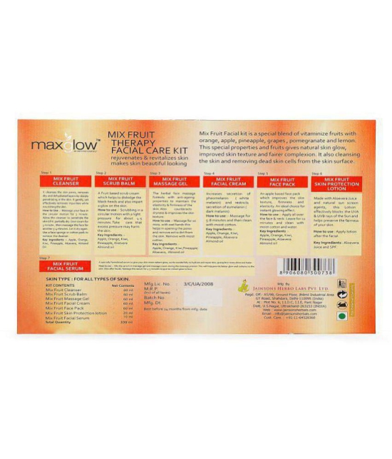 MaxGlow MIX FRUIT THERAPY FACIAL CARE KIT Facial Kit gm Pack of 7