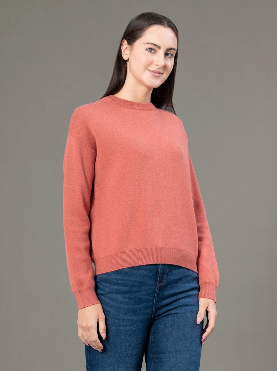 RedTape Round Neck Solid Sweater for Women |  Everyday Comfort