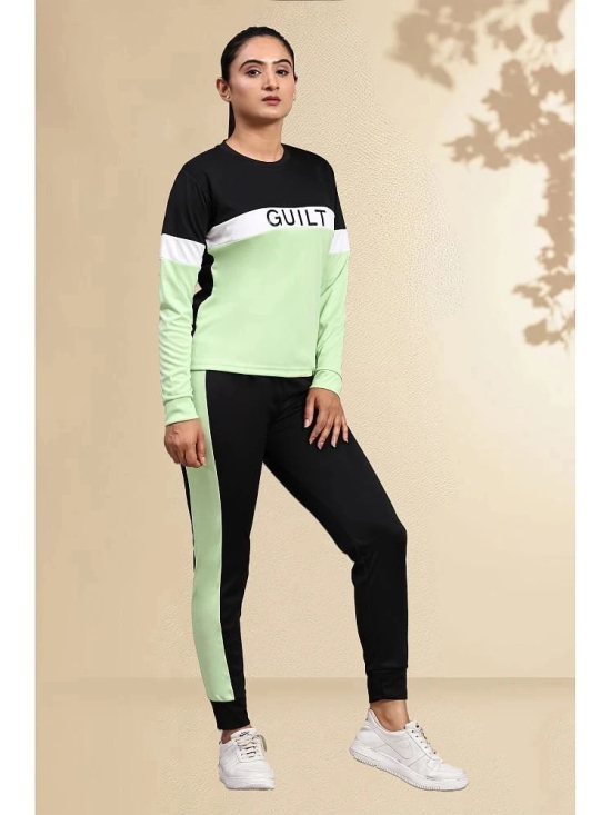 DTR FASHION Green Cotton Blend Colorblock Tracksuit - Pack of 1 - None