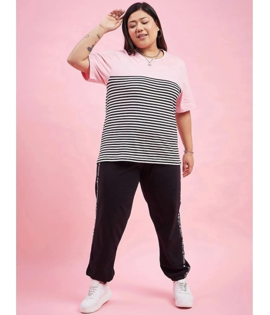 AUSTIVO Pink Striped Pant Top Set - None