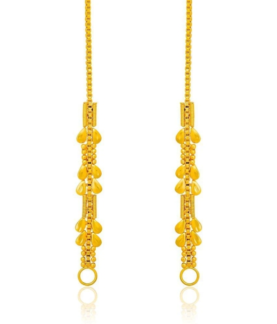 LUV FASHION Golden Drop Earrings ( Pack of 1 ) - Golden