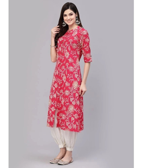 Stylum - Pink Rayon Womens Front Slit Kurti ( Pack of 1 ) - None