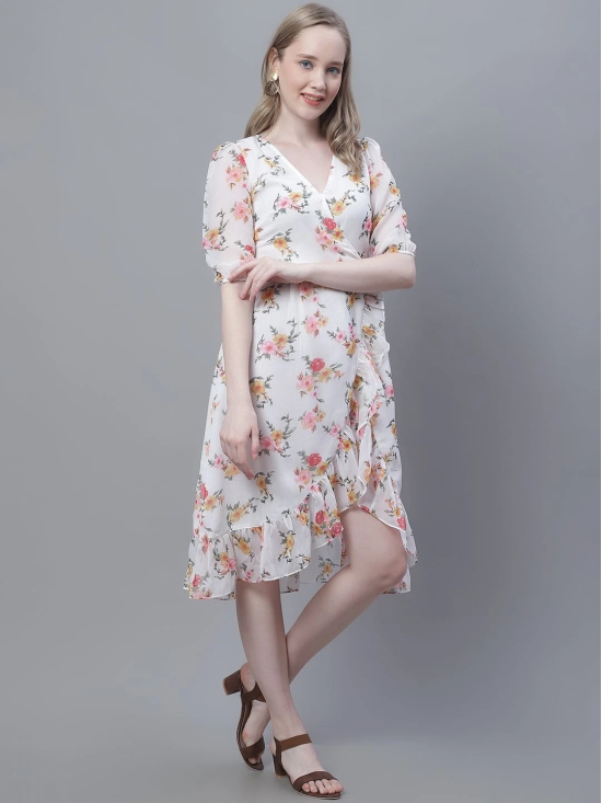 MINI & MING Floral Print Georgette Midi Dress