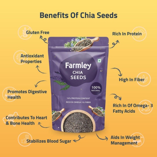 Farmley Premium Chia Seeds for Eating 200g