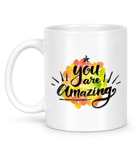 Idream Quote Printed Ceramic Coffee Mug 1 Pcs 330 mL - White