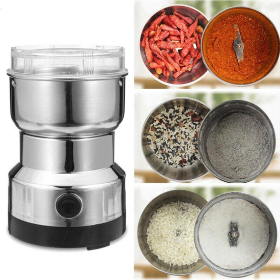 Nima Mixer Grinder Mini Electric Small Grinder Mini Electric Grinder Small Mixer Grinder Mixer Stainless Steel Electric Masala Grinder Mini Spice Machine