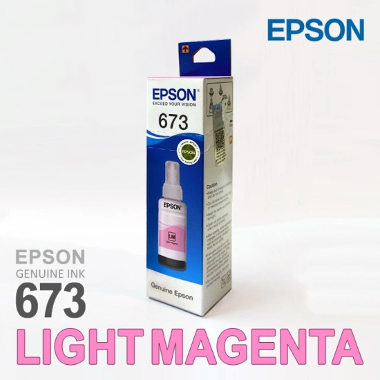 Epson T6736 / 673 Light Magenta Genuine Ink Bottle 70 ml-Light Magenta