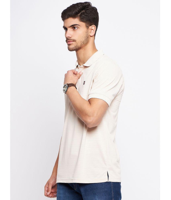 MXN - Beige Cotton Regular Fit Men's Polo T Shirt ( Pack of 1 ) - None